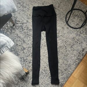 Carbon38 Ribbed Black Leggings- XS